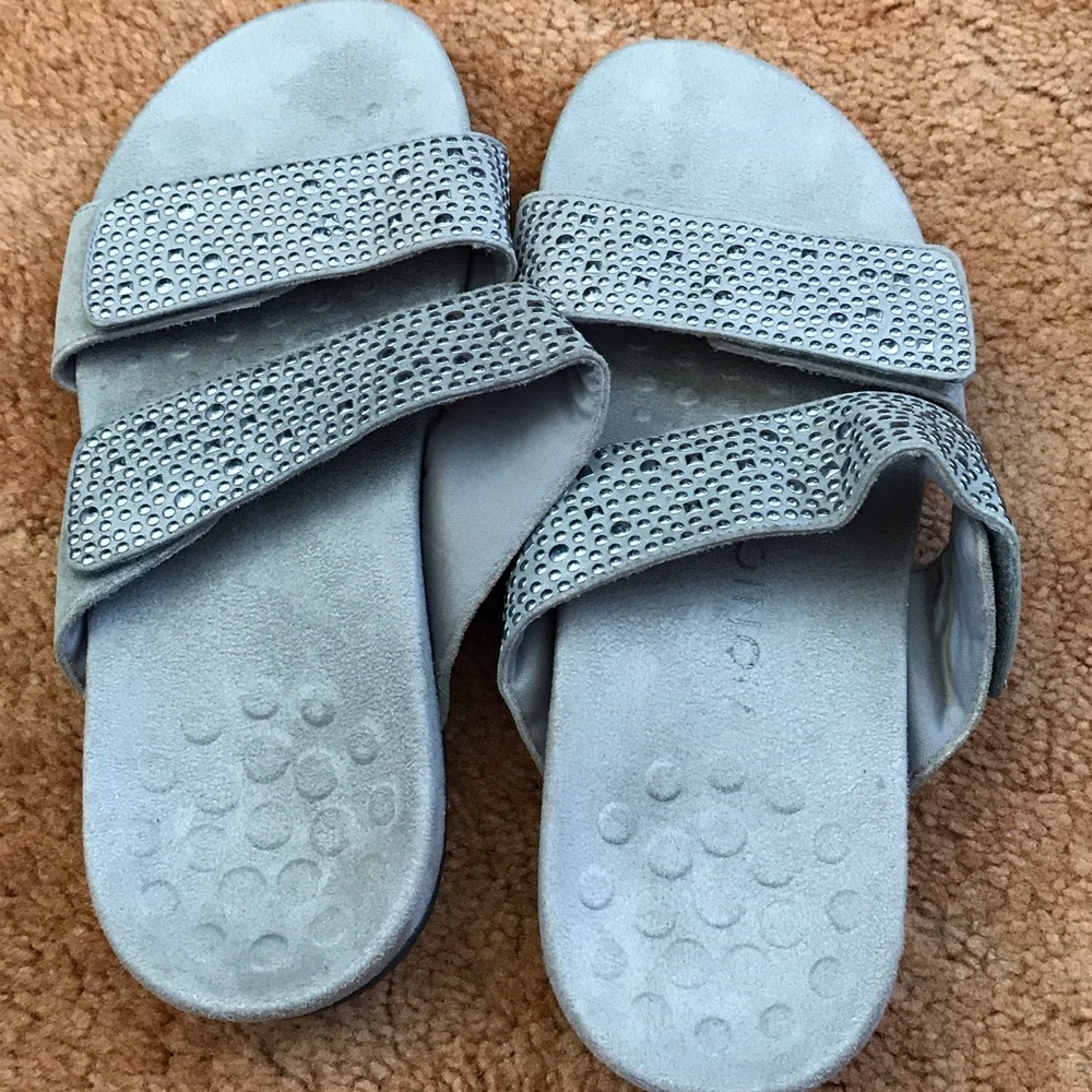 Vionic Samoa Gray Metallic Silver Adjustable Stra… - image 5